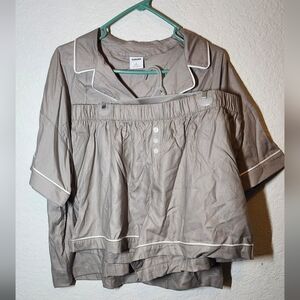 NWT Sonoma button up PJ set